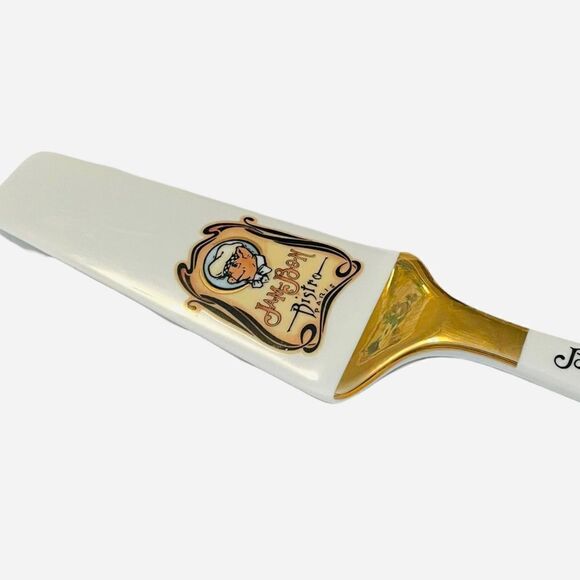 Jam Bon Bistro Paris Pig Piggy Chef Department 56 Cake Pie Server Ceramic Set - Picture 10 of 15